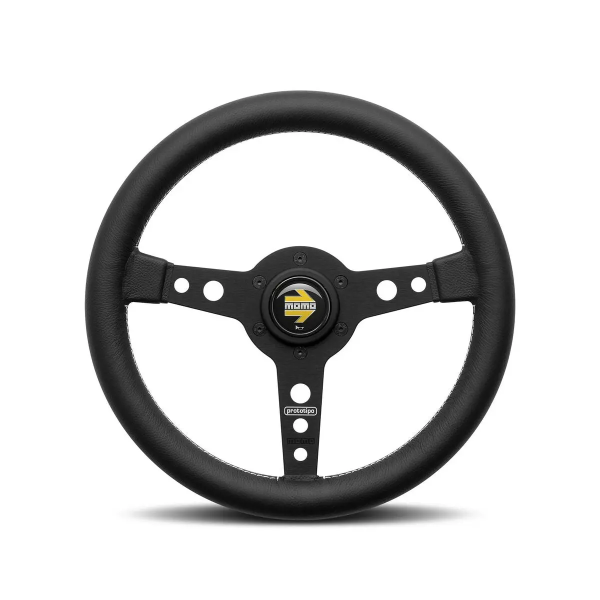 Volante De Corrida Momo Momvpro370blkbr Preto 1