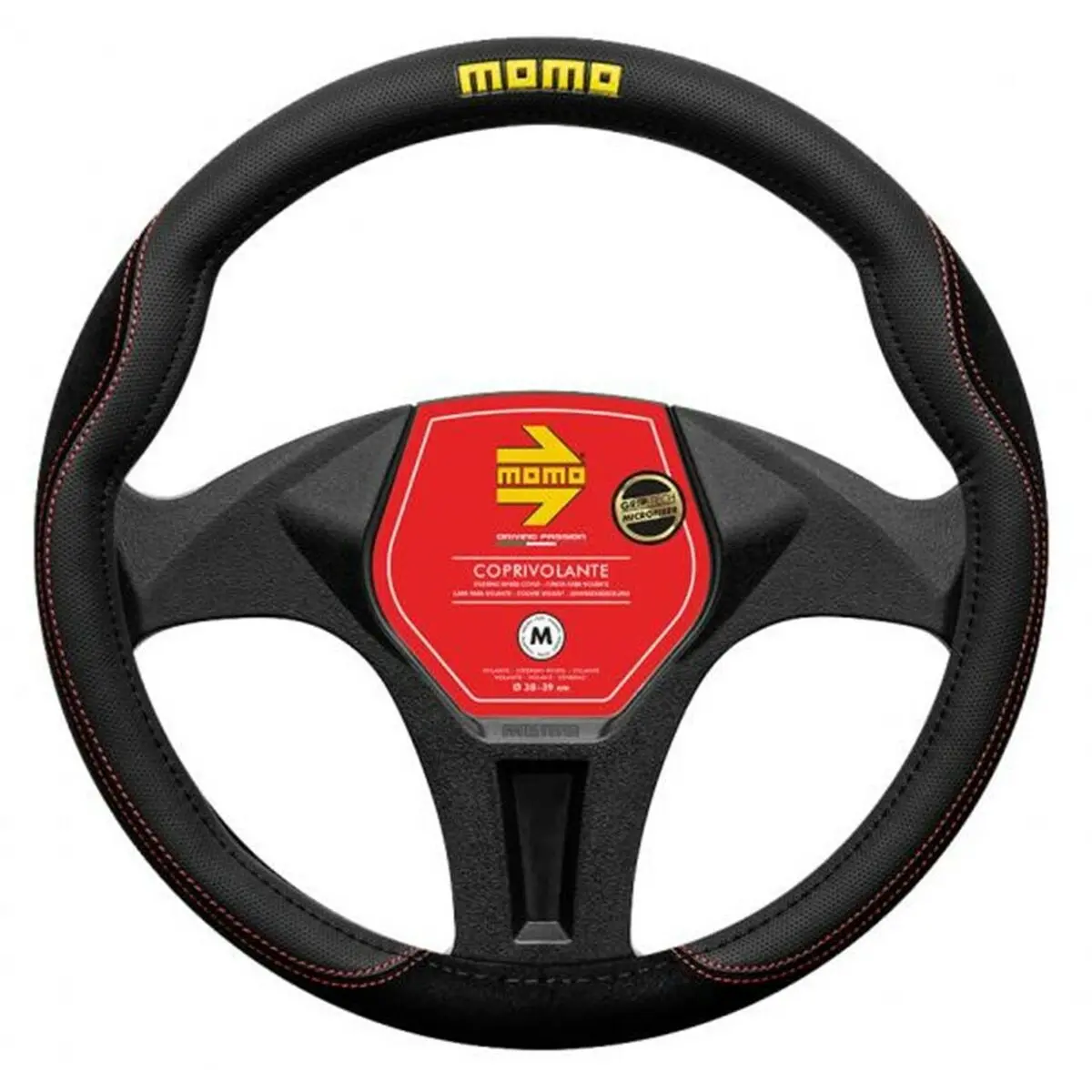 Forro Para Volante Momo Comfort Red Micro  (38/39 Cm) 1
