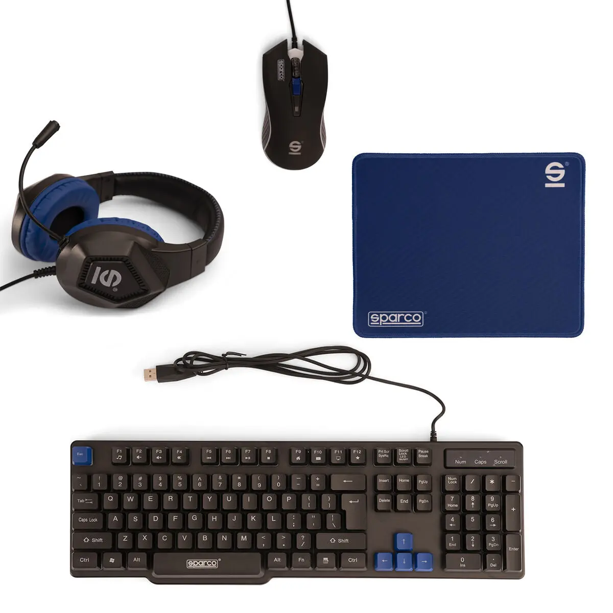 Pack Gaming Sparco Spgamekitesp Qwerty Espanhol 1