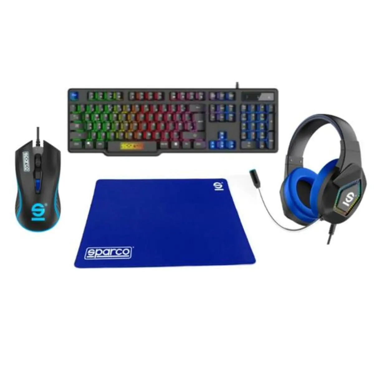 Pack Gaming Sparco Spgamekitesp Qwerty Espanhol 2