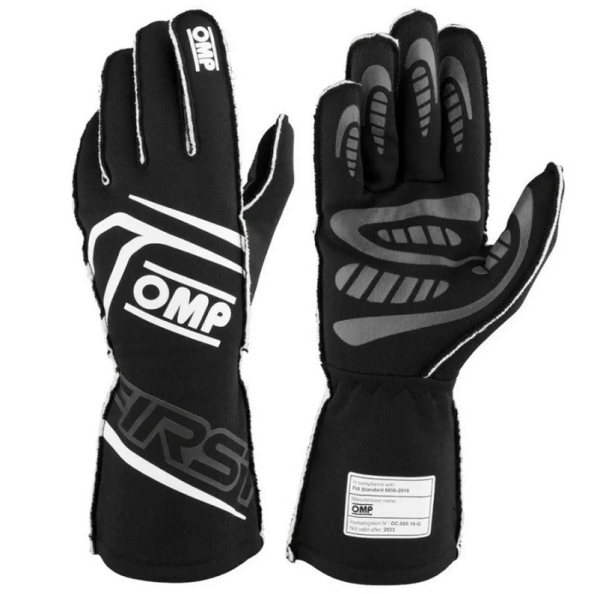 Luvas De Karting Omp My2025 Preto Fia 8856-2018 1