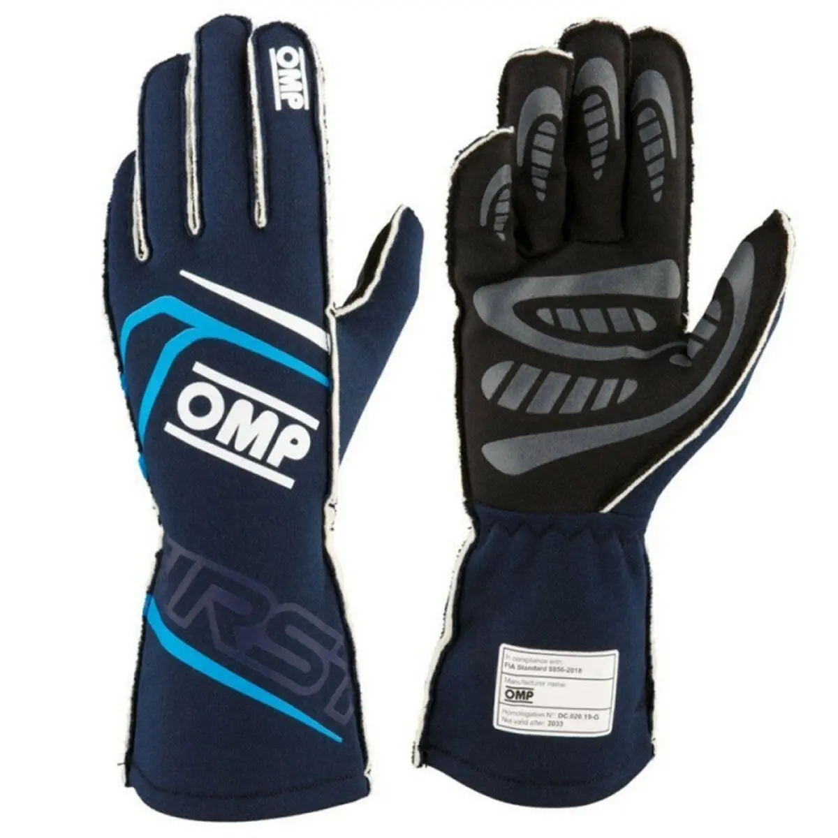 Luvas De Karting Omp My2025 Azul Azul Marinho Fia 8856-2018 1
