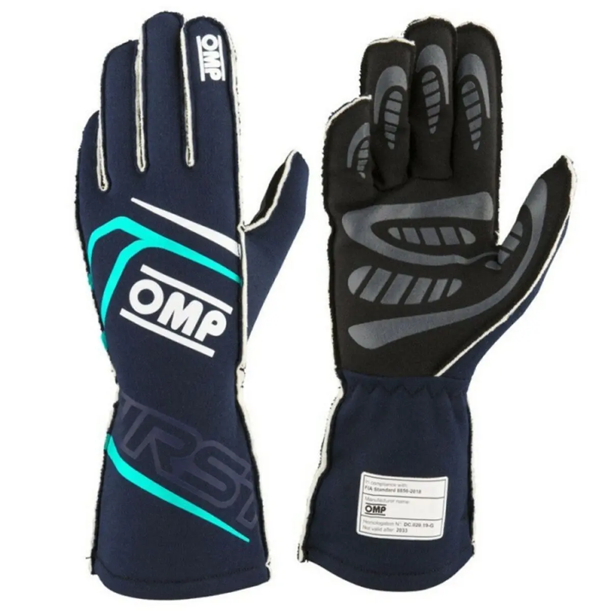 Luvas De Karting Omp My2025 Azul Azul Marinho Fia 8856-2018 1