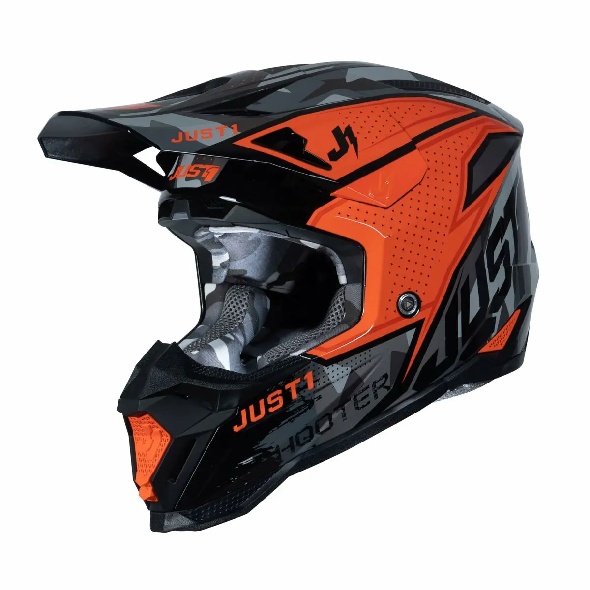 Capacete Integral Just1 J-40 Shooter Preto Laranja 1