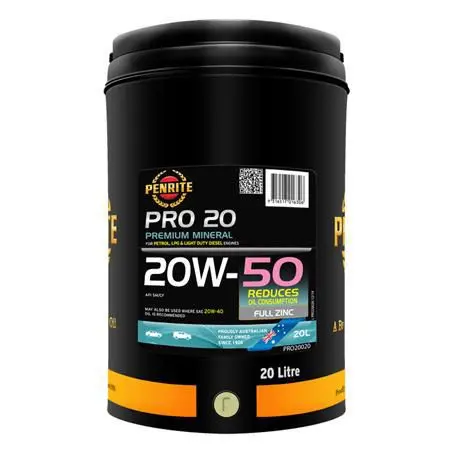 Penrite Pro 20W-50 Mineral 20L Engine Oil - Pro20020 1