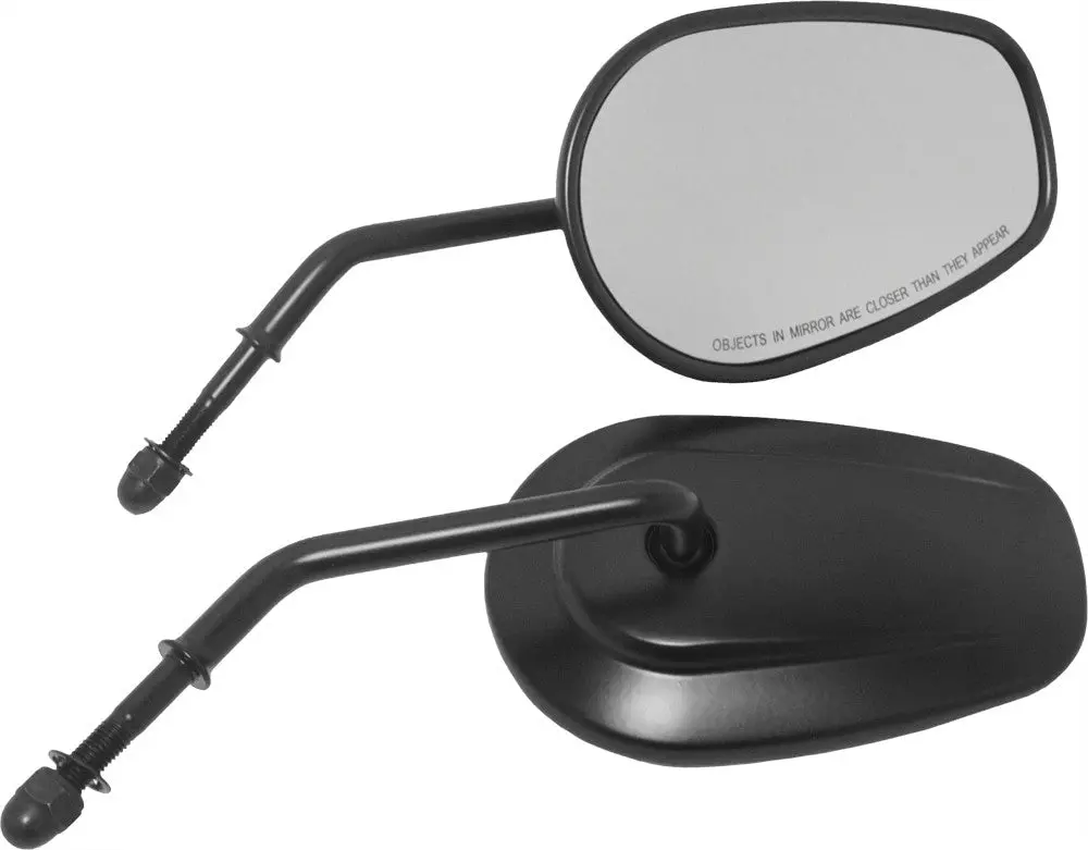 Oem Style Tapered Short Stem Mirrors - Black 1