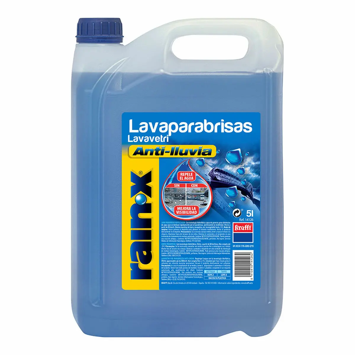 Líquido Limpa-Para-Brisas Rainx 5 L 1