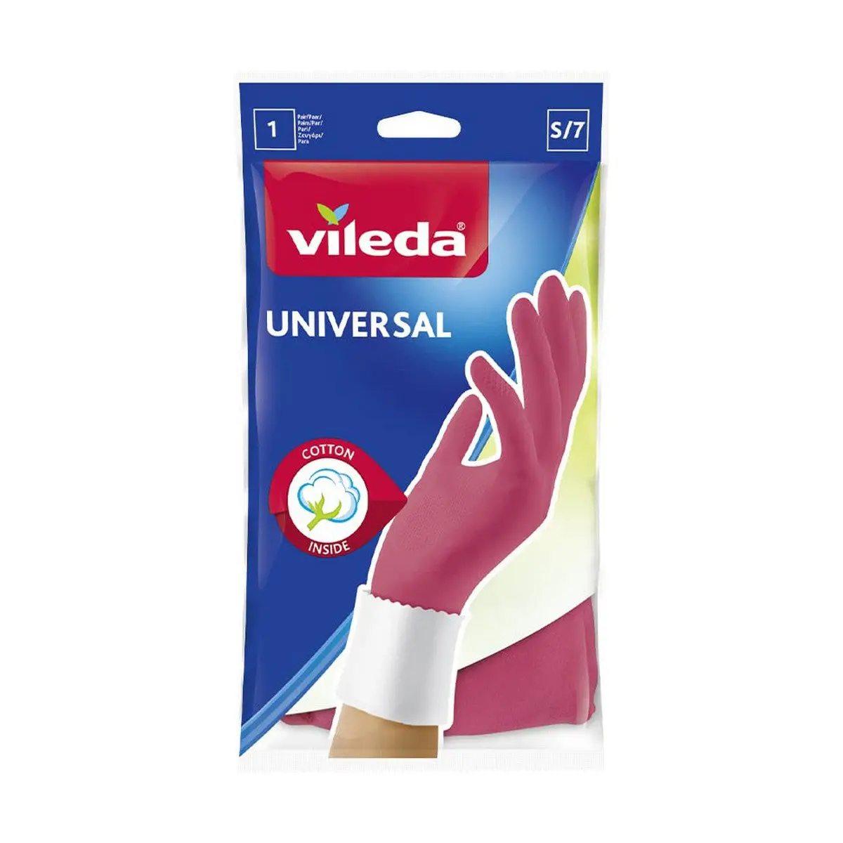 Luvas Descartáveis Vileda 166564 Cor De Rosa S 1