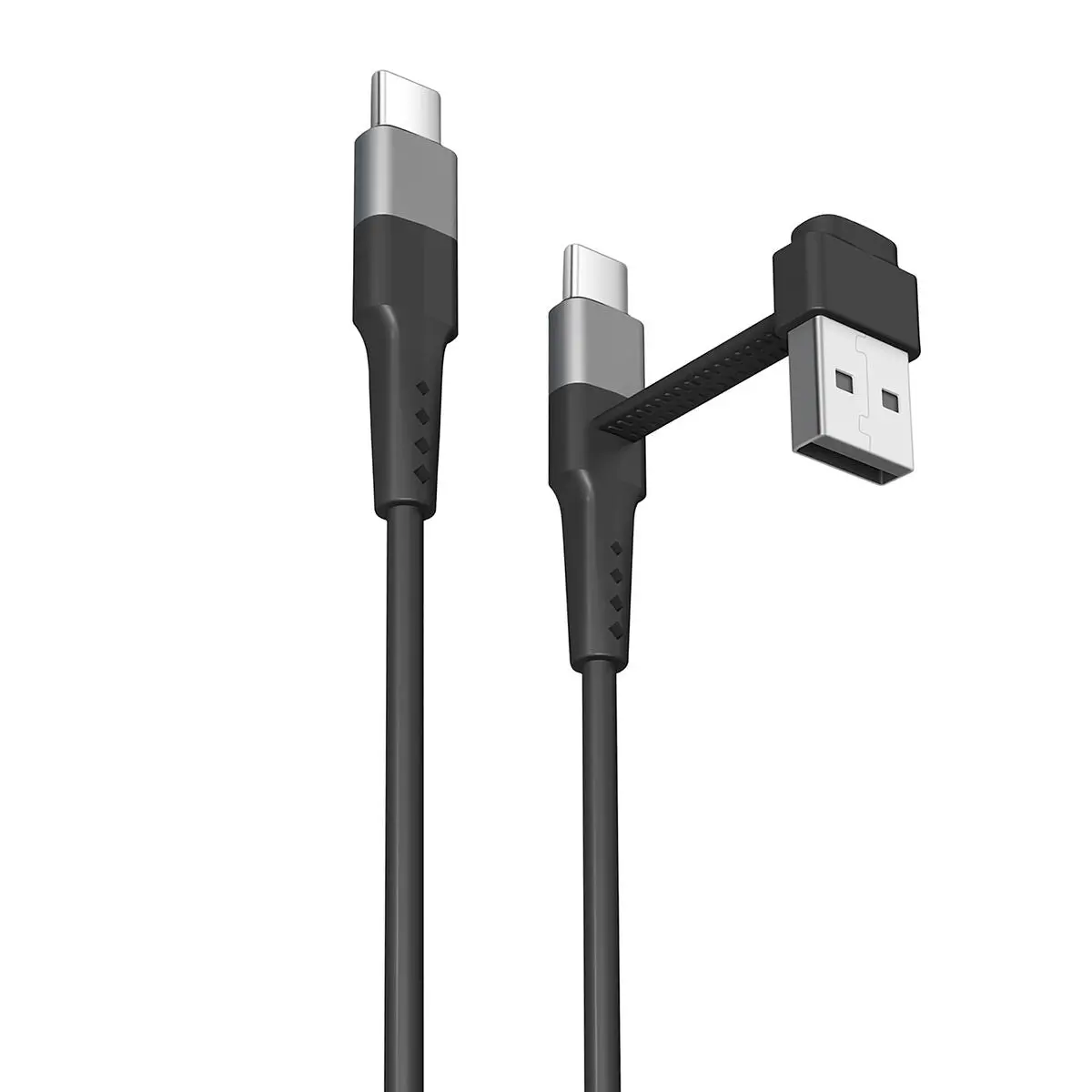 Cabo Usb A Para Usb-C Muvit For Change Preto 1