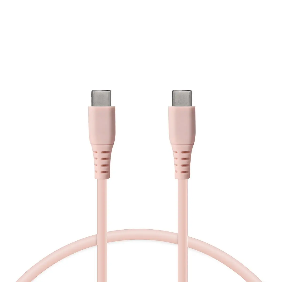 Cabo De Dados/Carregador Com Usb Ksix Cor De Rosa 1 M 1