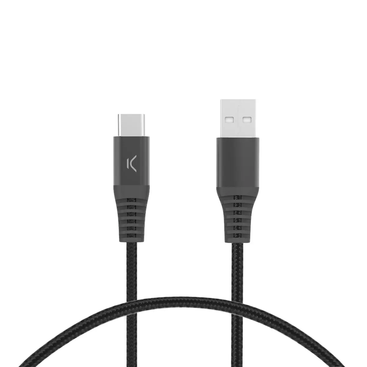 Cabo Usb A Para Usb-C Ksix Preto 1 M 1