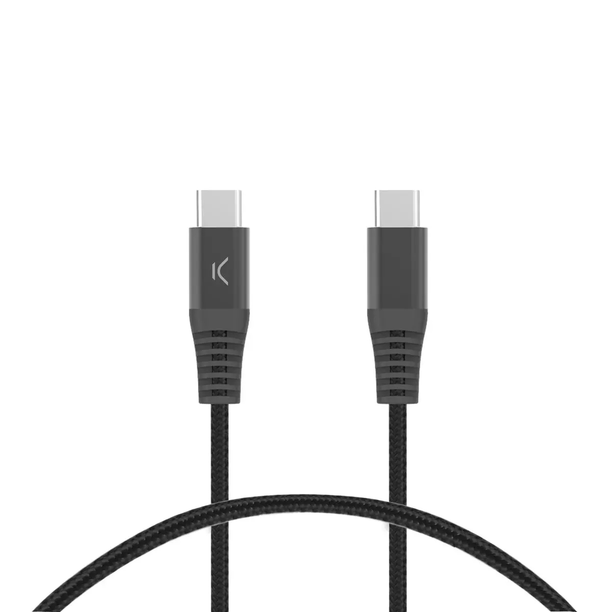 Cabo Usb-C Para Usb-C Ksix Preto 1