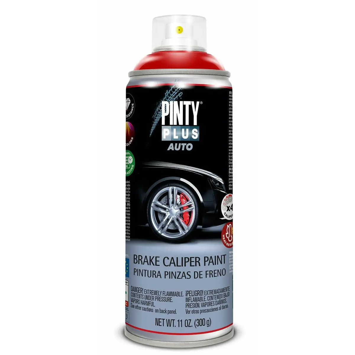 Tinta Em Spray Pintyplus Auto Pf107 Pinças De Travão Vermelho 300 Ml 1