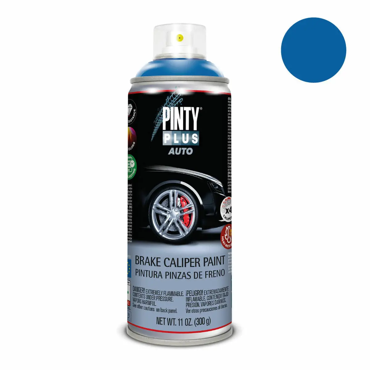 Tinta Em Spray Pintyplus Auto Pf118 Pinças De Travão Azul 300 Ml 2