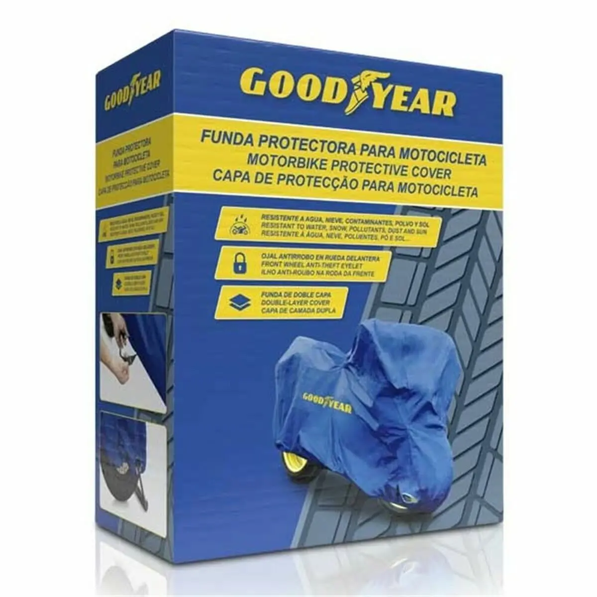 Capa Para Motocicleta Goodyear God7020 Azul 1