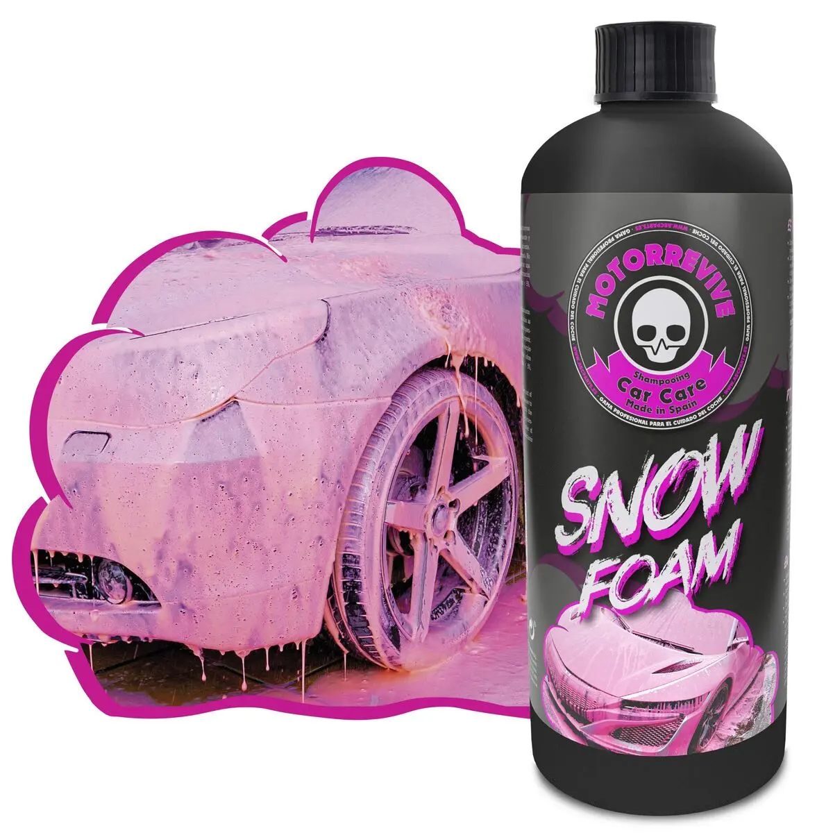 Detergente Para Automóvel Motorrevive Snow Foam Concentrado 500 Ml Cor De Rosa 1