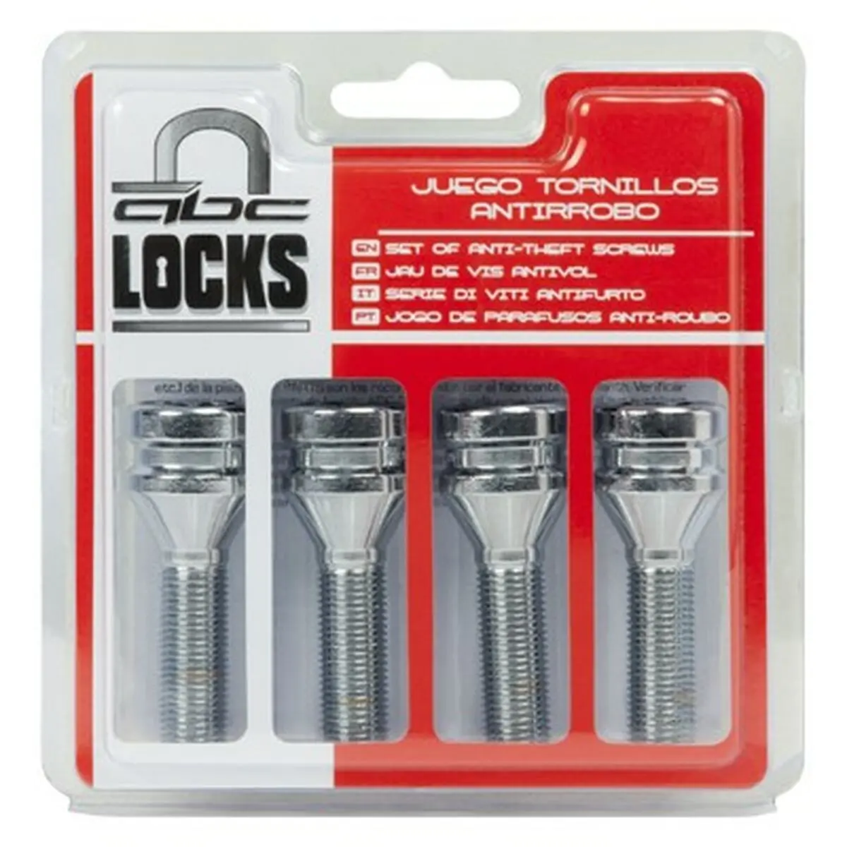 Parafusos Anti-Roubo Abc Parts L48 17/19 12 X 125 Mm 4 Unidades 1