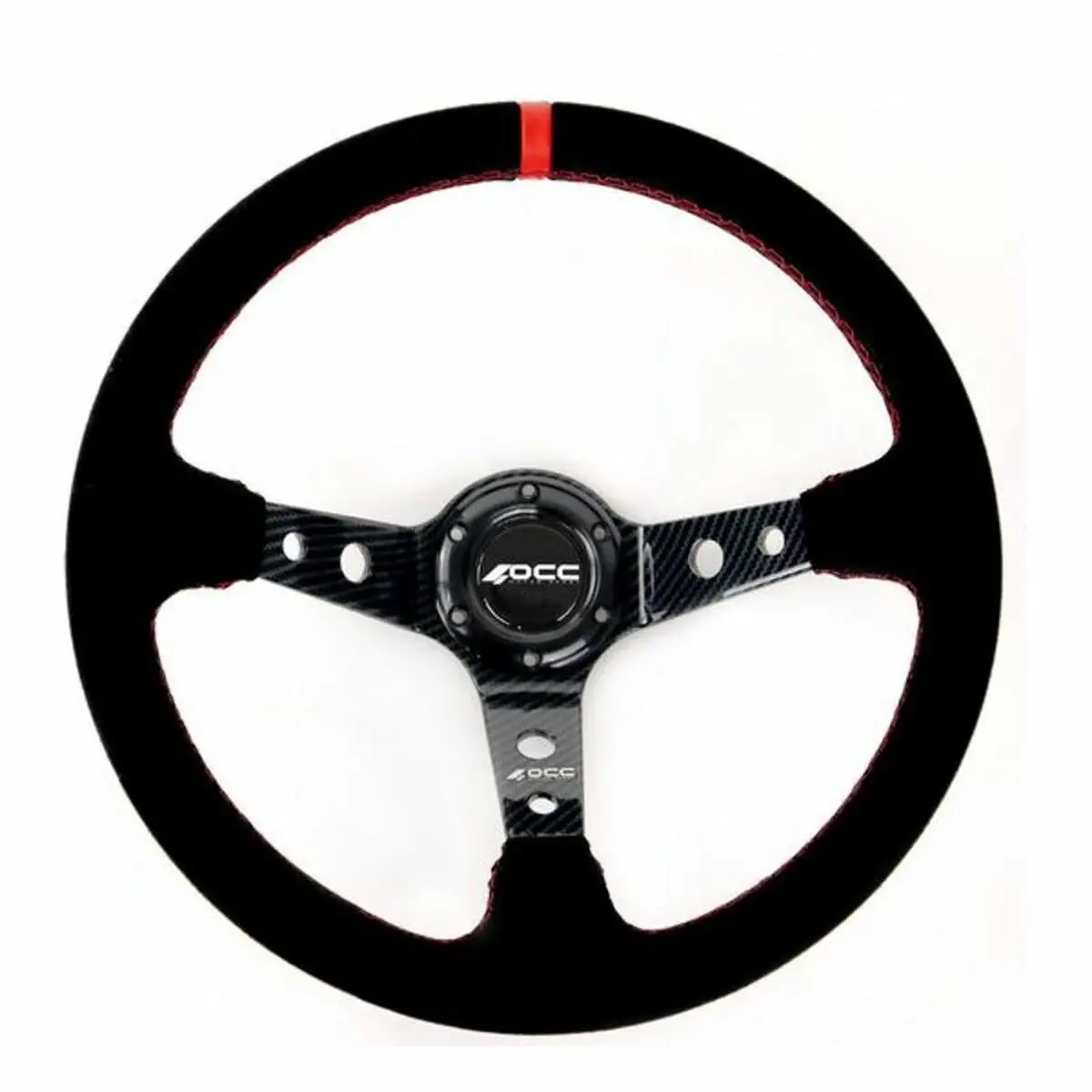 Volante Desportivo Occ Motorsport Track Carbon (Vermelho) (35 Cm) 1
