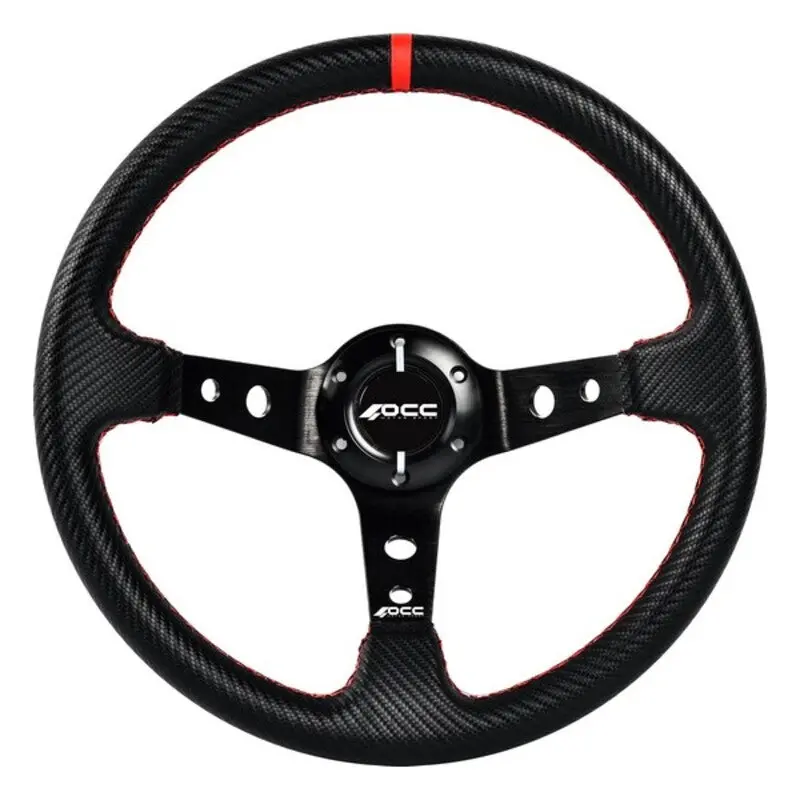 Volante Desportivo Occ Motorsport Carbon (Vermelho) (35 Cm) 1