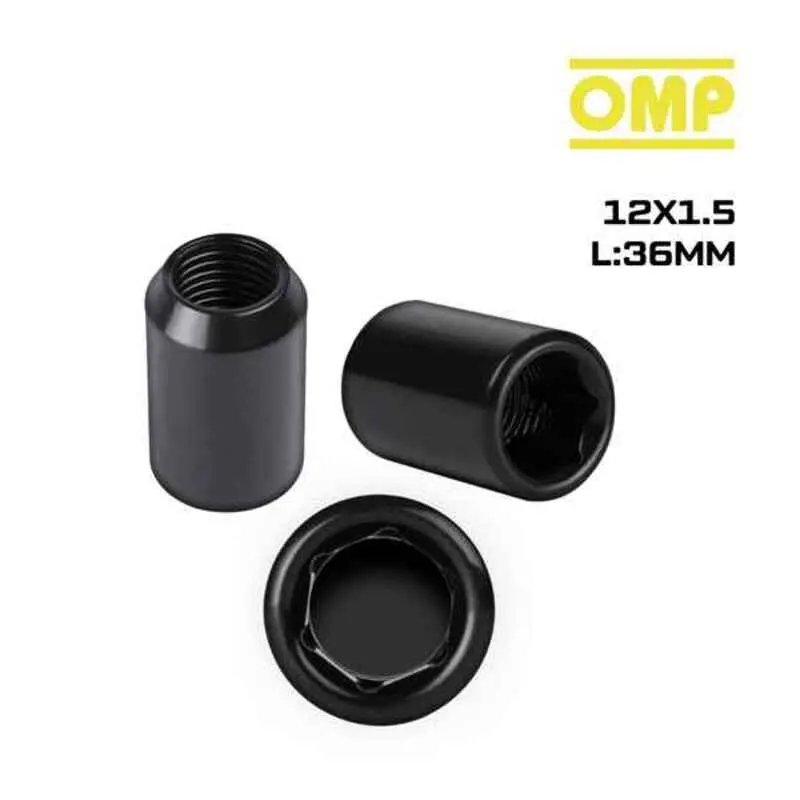 Porca Omp Omps09721201 M12 X 1,50 4 Uds Preto 2