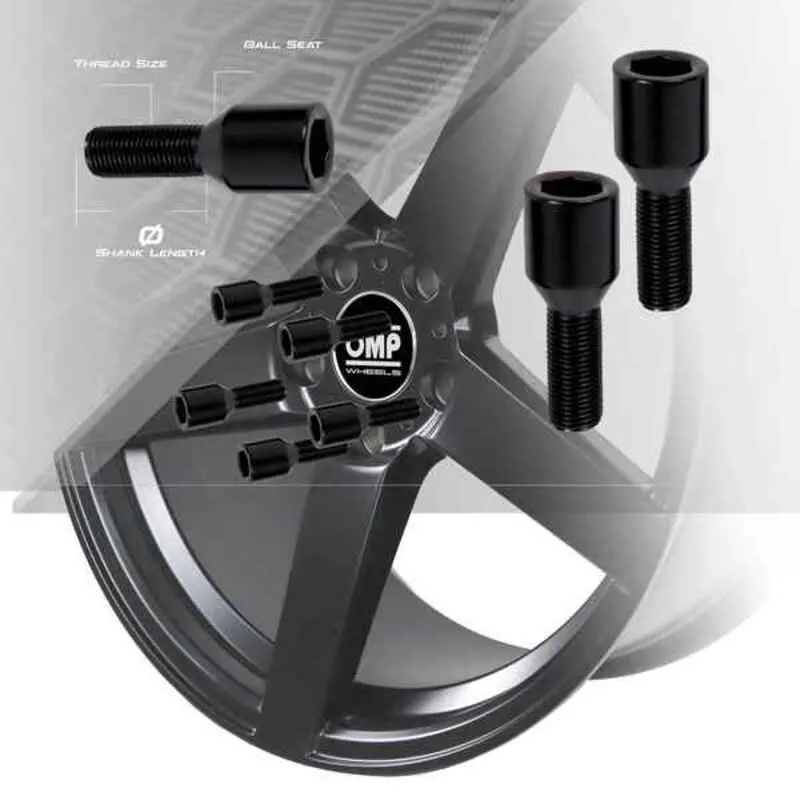 Kit De Parafusos Omp Omps09621201 M12 X 1,25 Preto 2