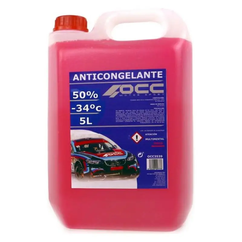 Anticongelante Occ Motorsport 50% Orgânico Cor De Rosa (5 L) 1