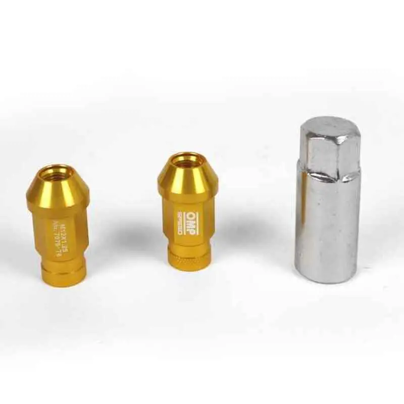 Set Porcas Omp 7075 Ouro 40 Mm 20 Uds M12 X 1,25 1