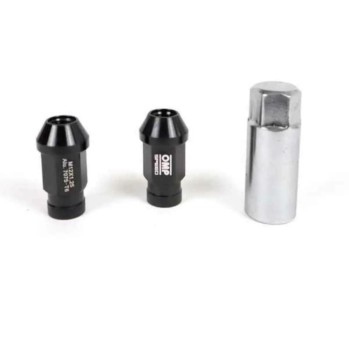 Set Porcas Omp 7075 40 Mm M12 X 1,50 20 Uds Preto 1
