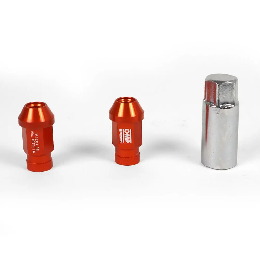 Set Porcas Omp Laranja 40 Mm 20 Pcs M12 X 1,50 1