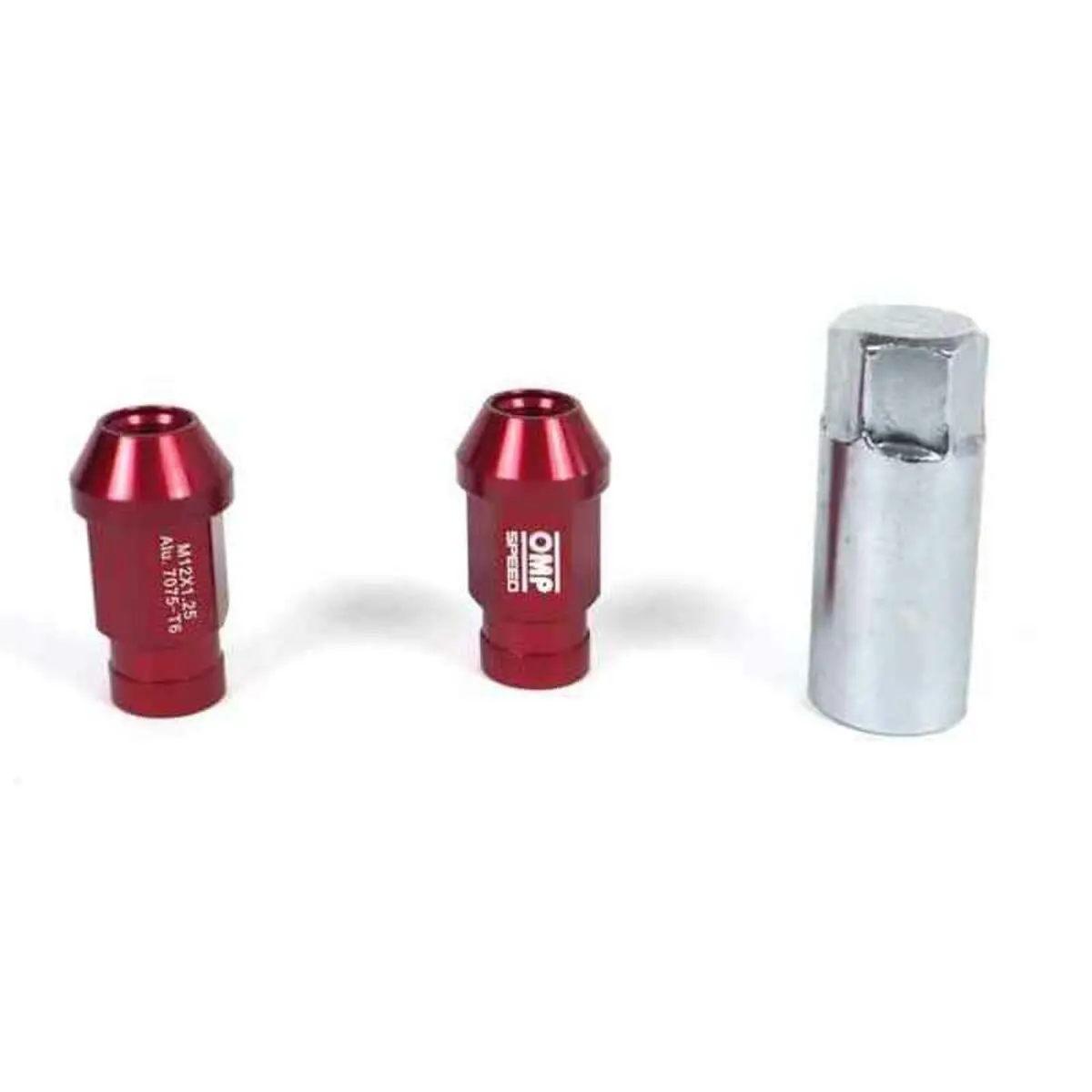 Set Porcas Omp 7075 40 Mm M14 X 1,50 20 Uds Vermelho 1