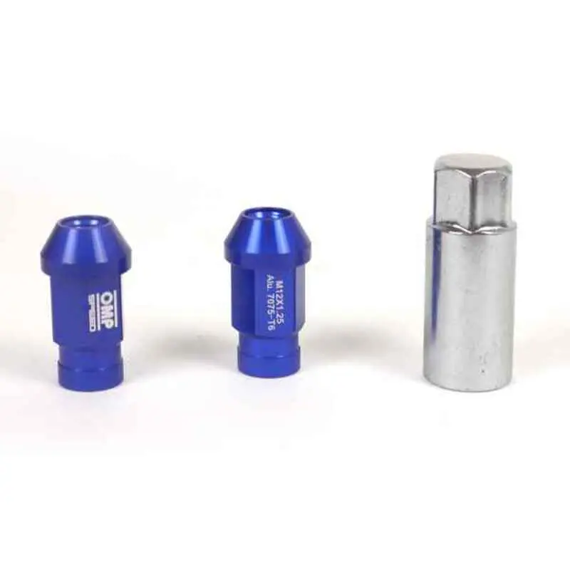 Set Porcas Omp 7075 40 Mm M14 X 1,50 20 Uds Azul 1