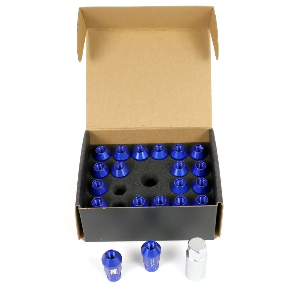 Set Porcas Omp 7075 40 Mm M14 X 1,50 20 Uds Azul 2