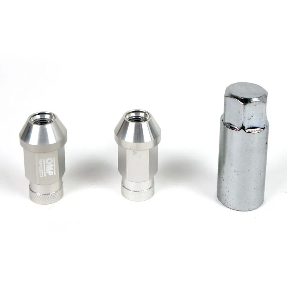 Set Porcas Omp 7075 40 Mm M14 X 1,50 20 Uds Prata 1