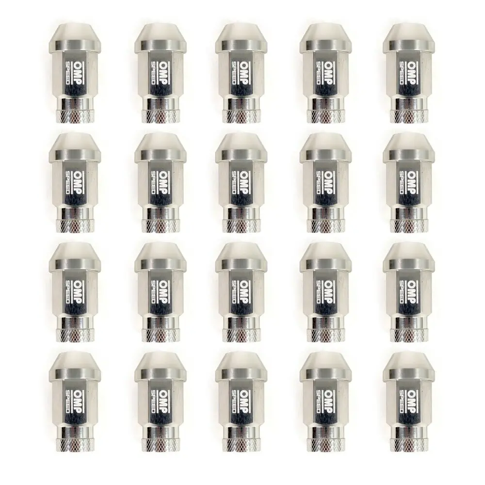 Set Porcas Omp 7075 40 Mm M14 X 1,50 20 Uds Prata 2