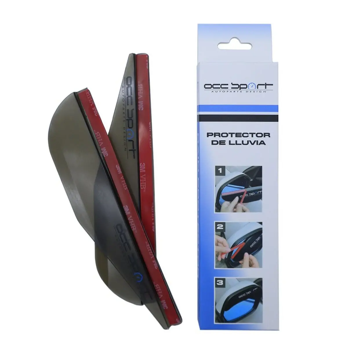 Protetor Contra Chuva Para Retrovisor Occ Motorsport Occdec020 Fumado Universal 2 Peças 1
