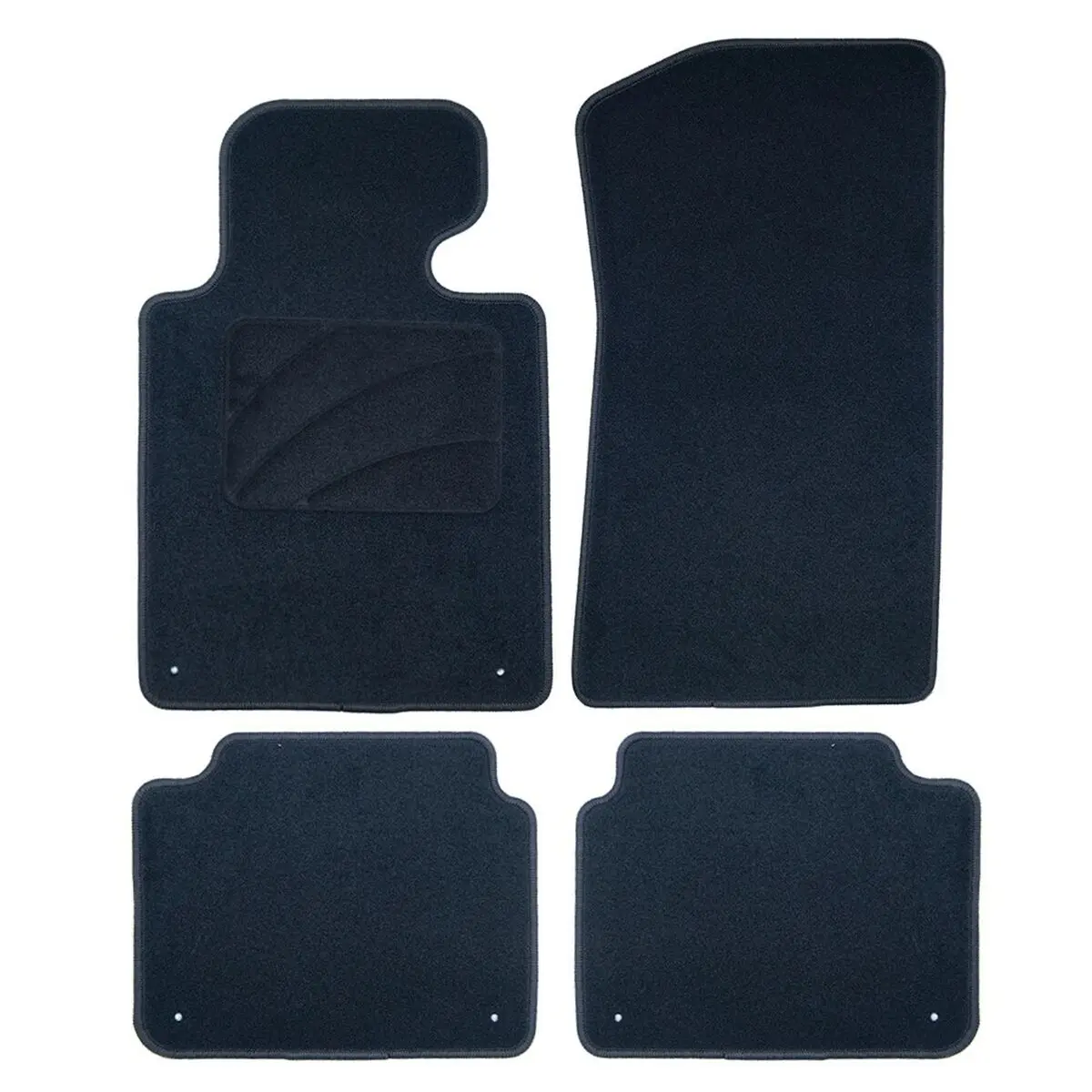 Conjunto De Tapetes De Carro Occ Motorsport Occbw0007 Preto 5 Peças 2