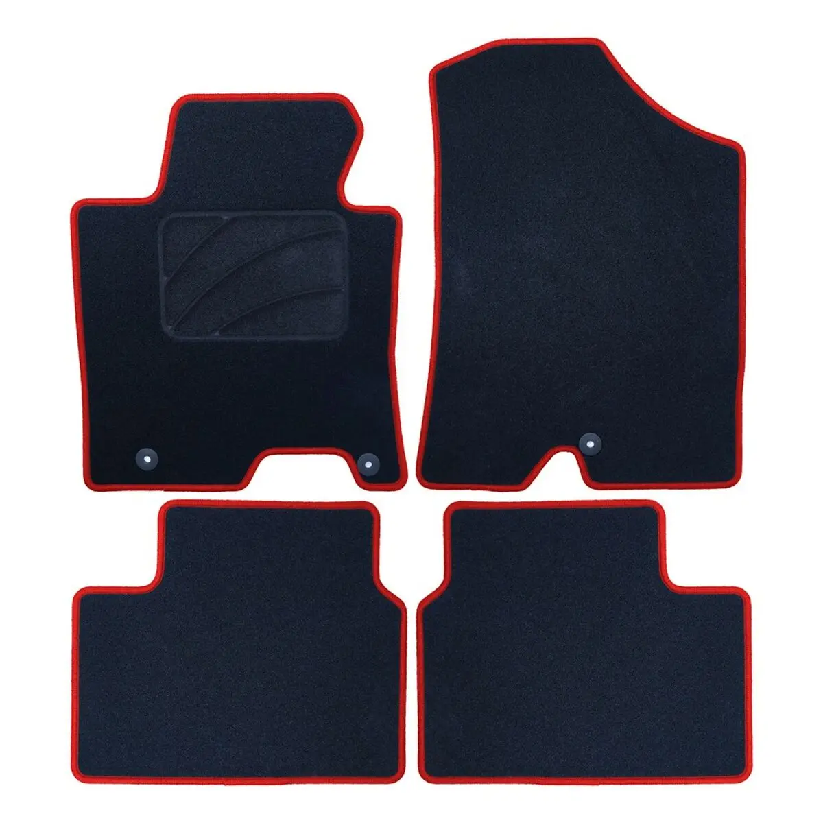 Conjunto De Tapetes De Carro Occ Motorsport Occhy0014rd Vermelho Hyundai I30 5 Peças 1
