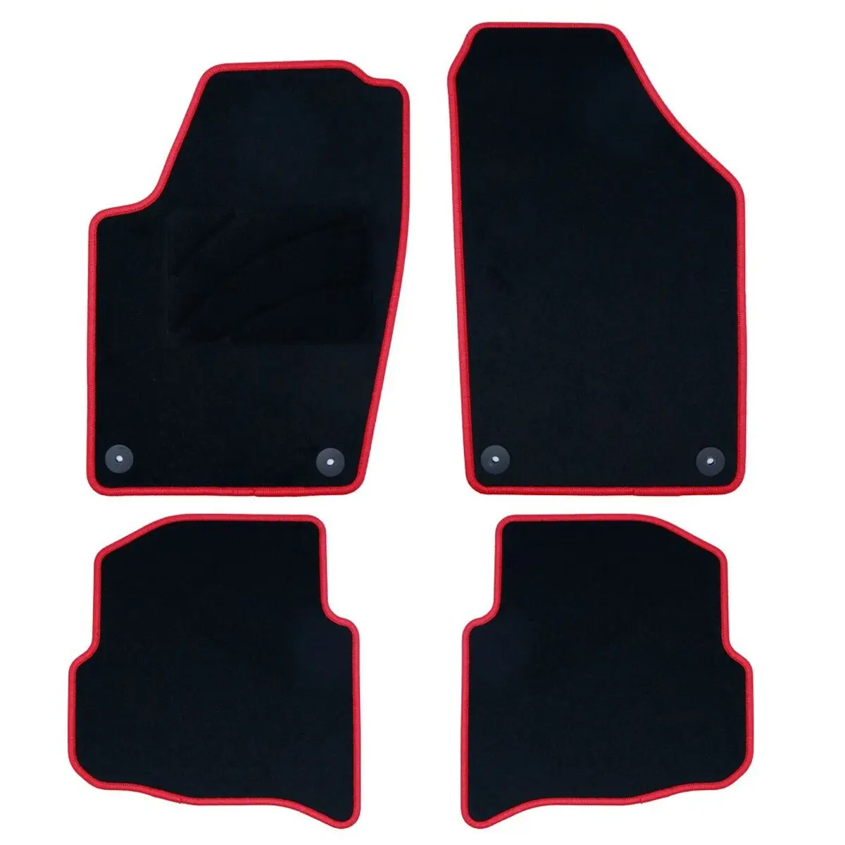 Tapetes De Automóvel Para Volkswagen Polo (2001-2009) (Vermelho) 1