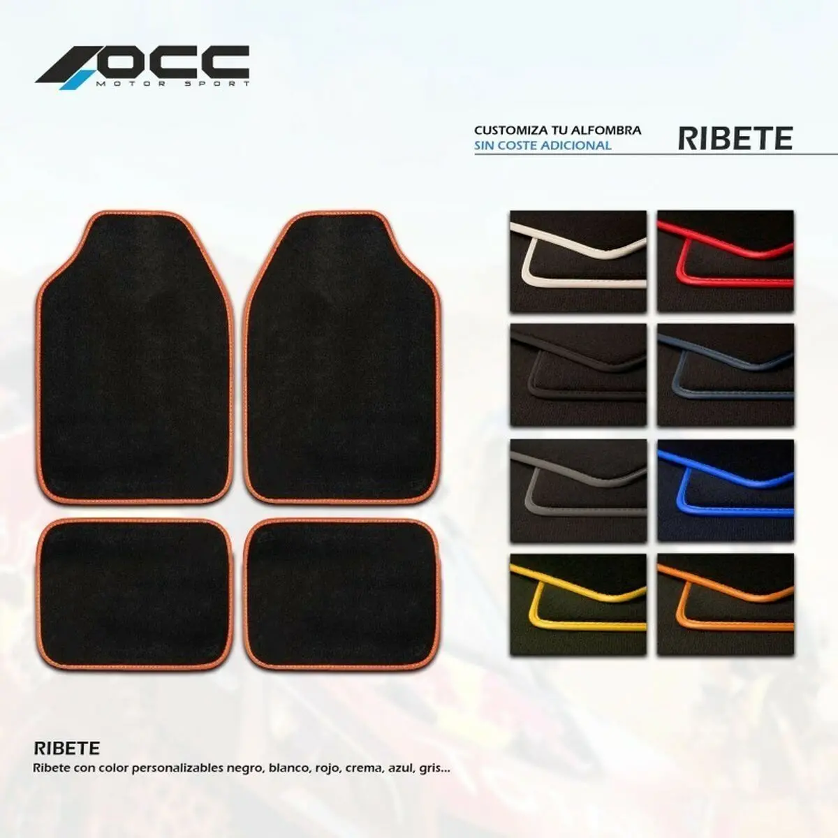 Conjunto De Tapetes De Carro Occ Motorsport Occft0044gr 2