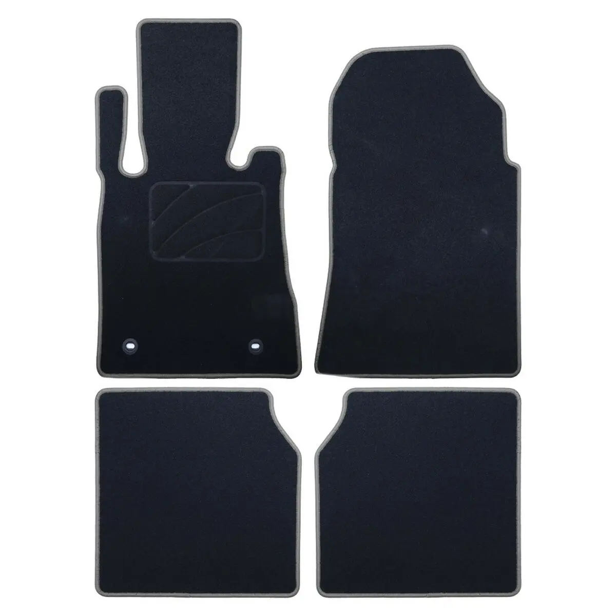 Conjunto De Tapetes De Carro Occ Motorsport Occmc0046gd Preto Cinzento Escuro Mercedes W1401 Clase S Largo Veludo 5 Peças 1