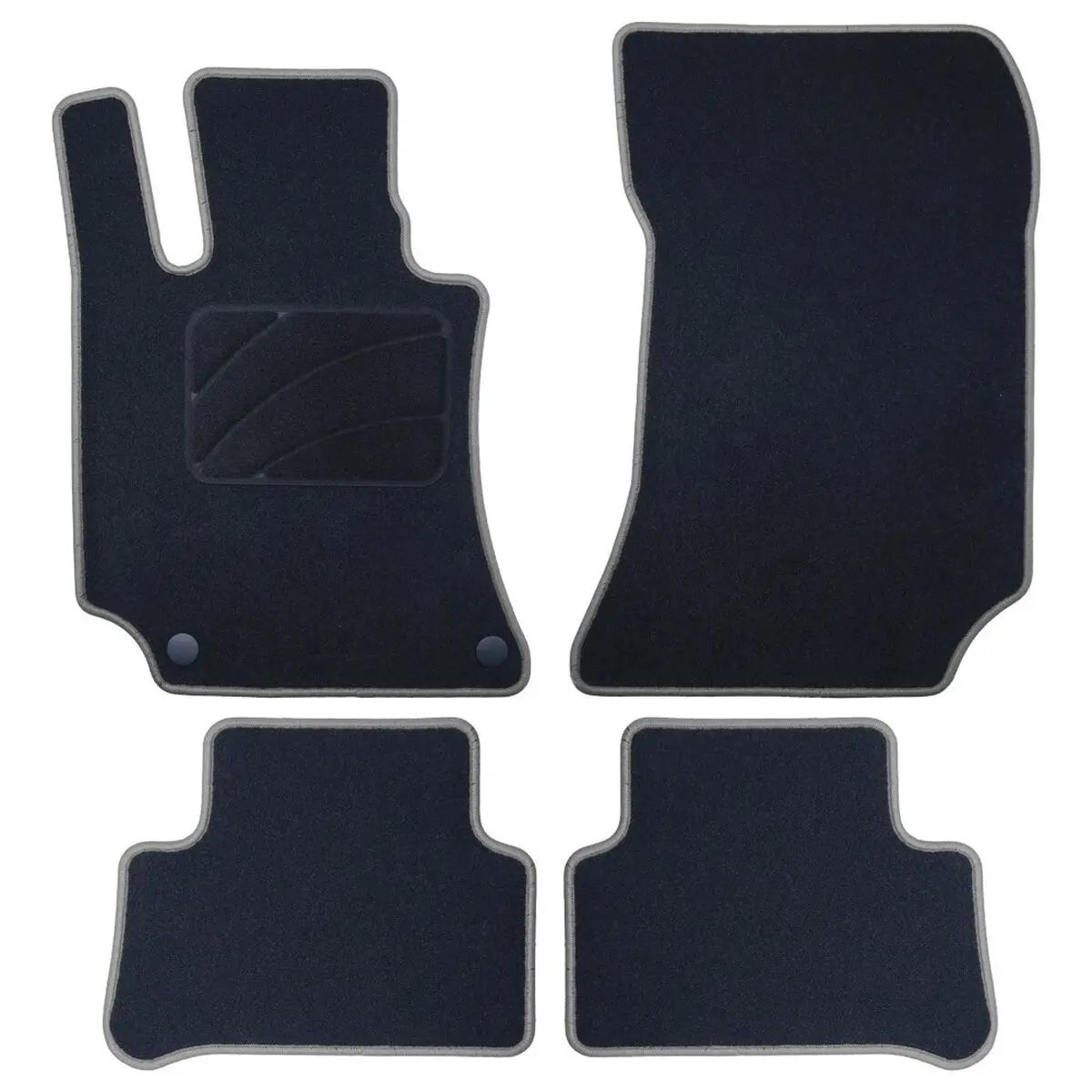 Conjunto De Tapetes De Carro Occ Motorsport Occmc0089gd Preto Cinzento Escuro Mercedes X218 Cls Shooting Brake Veludo 5 Peças 1