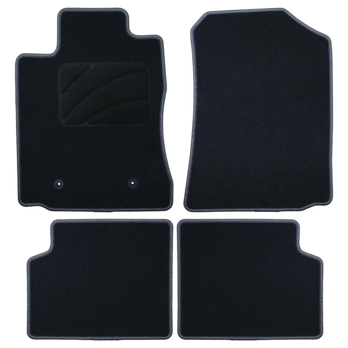 Conjunto De Tapetes De Carro Occ Motorsport Occty0014gd Preto Cinzento Escuro Toyota Corolla Veludo 1
