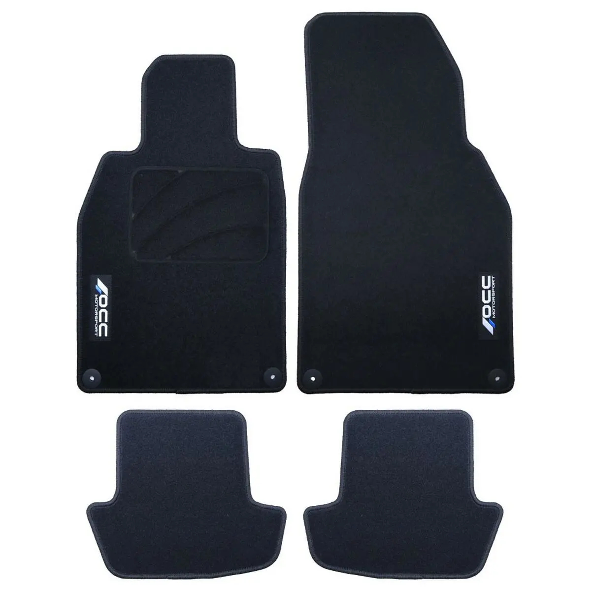Conjunto De Tapetes De Carro Occ Motorsport Preto Porsche 911 992 Veludo 5 Peças 1