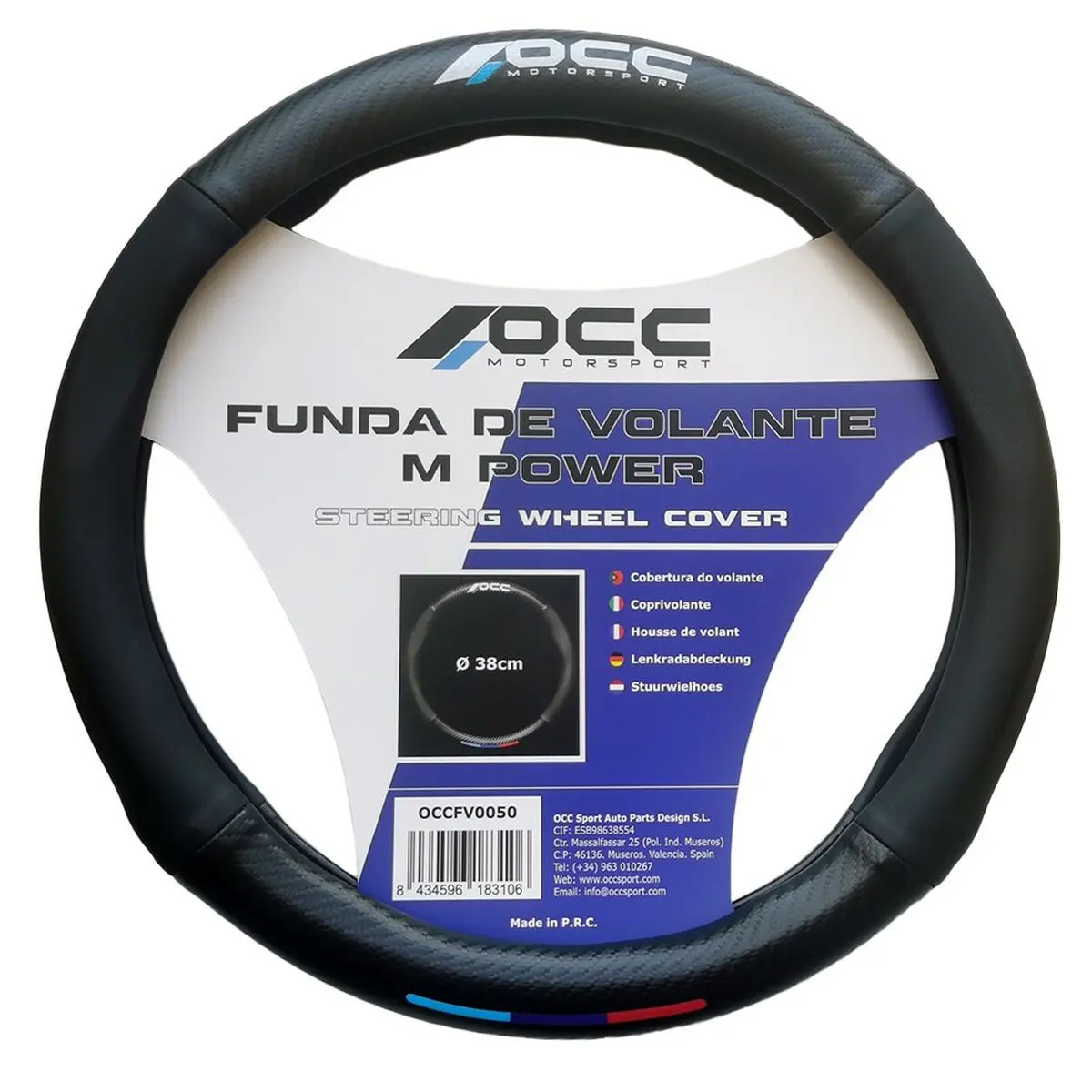 Forro Para O Volante Occ Motorsport Occfv0050 Preto 38 Cm 1