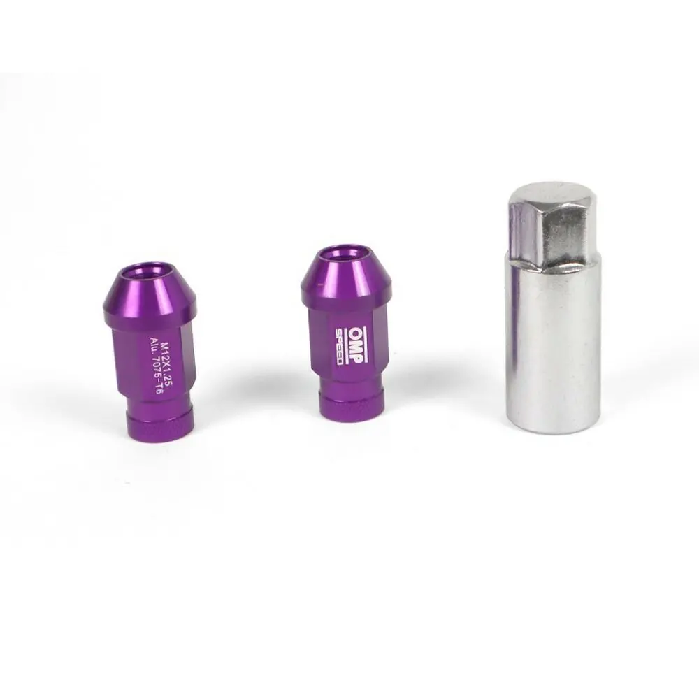 Set Porcas Omp 7075 Violeta 20 Uds M14 X 1,25 1