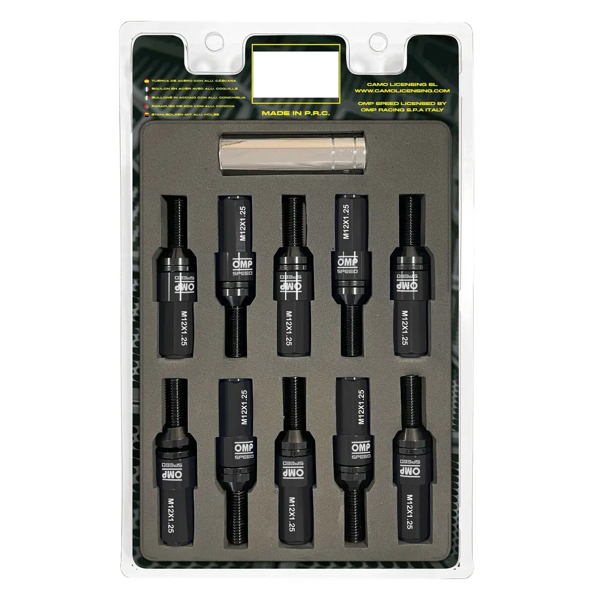 Kit De Parafusos Omp Omps09971201 28 Mm Preto M12 X 1,25 1