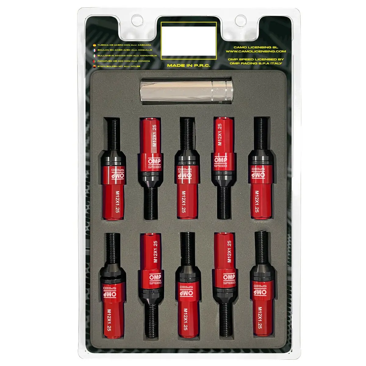 Kit De Parafusos Omp Omps09971206 28 Mm Vermelho M12 X 1,25 1