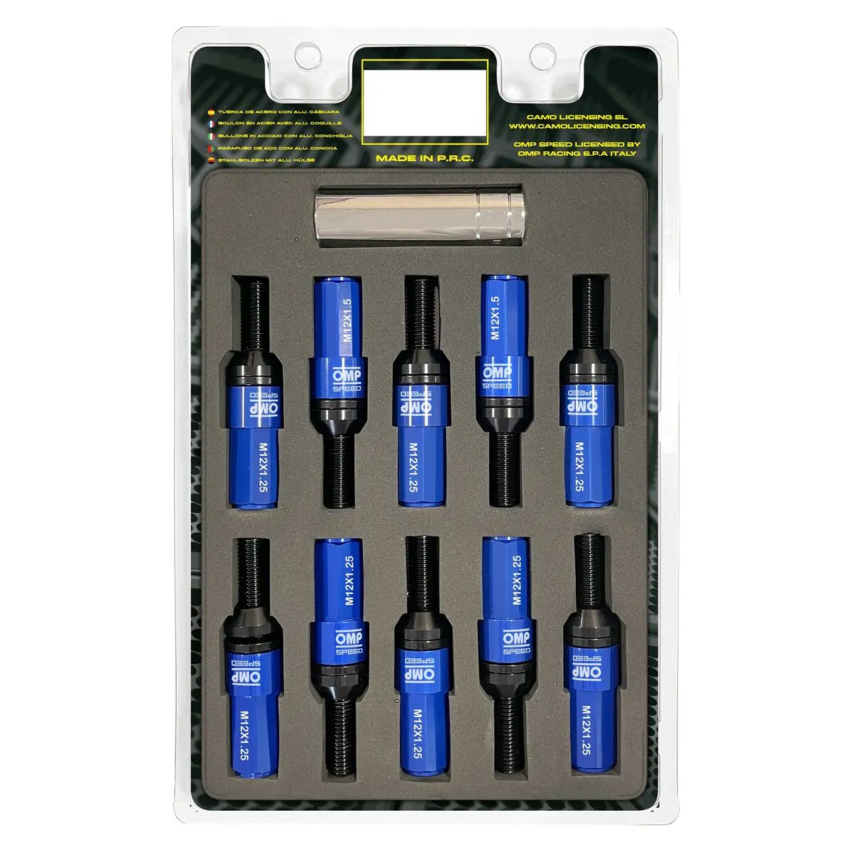 Kit De Parafusos Omp Omps09971207 28 Mm Azul M12 X 1,25 1