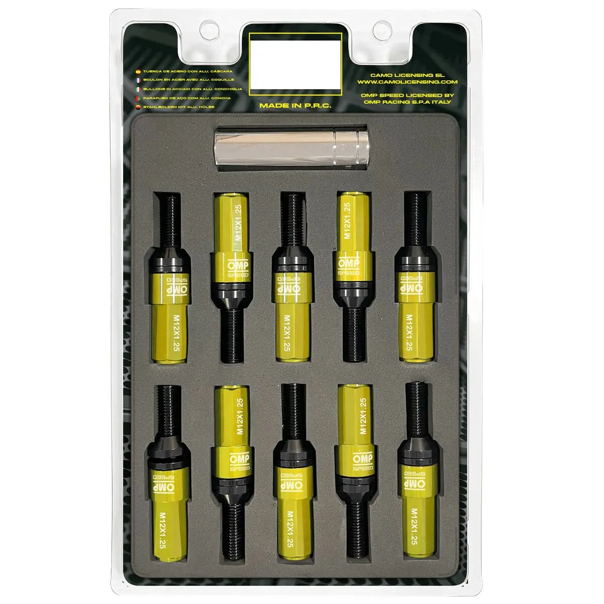Kit De Parafusos Omp Omps09971209 28 Mm Amarelo M12 X 1,25 1