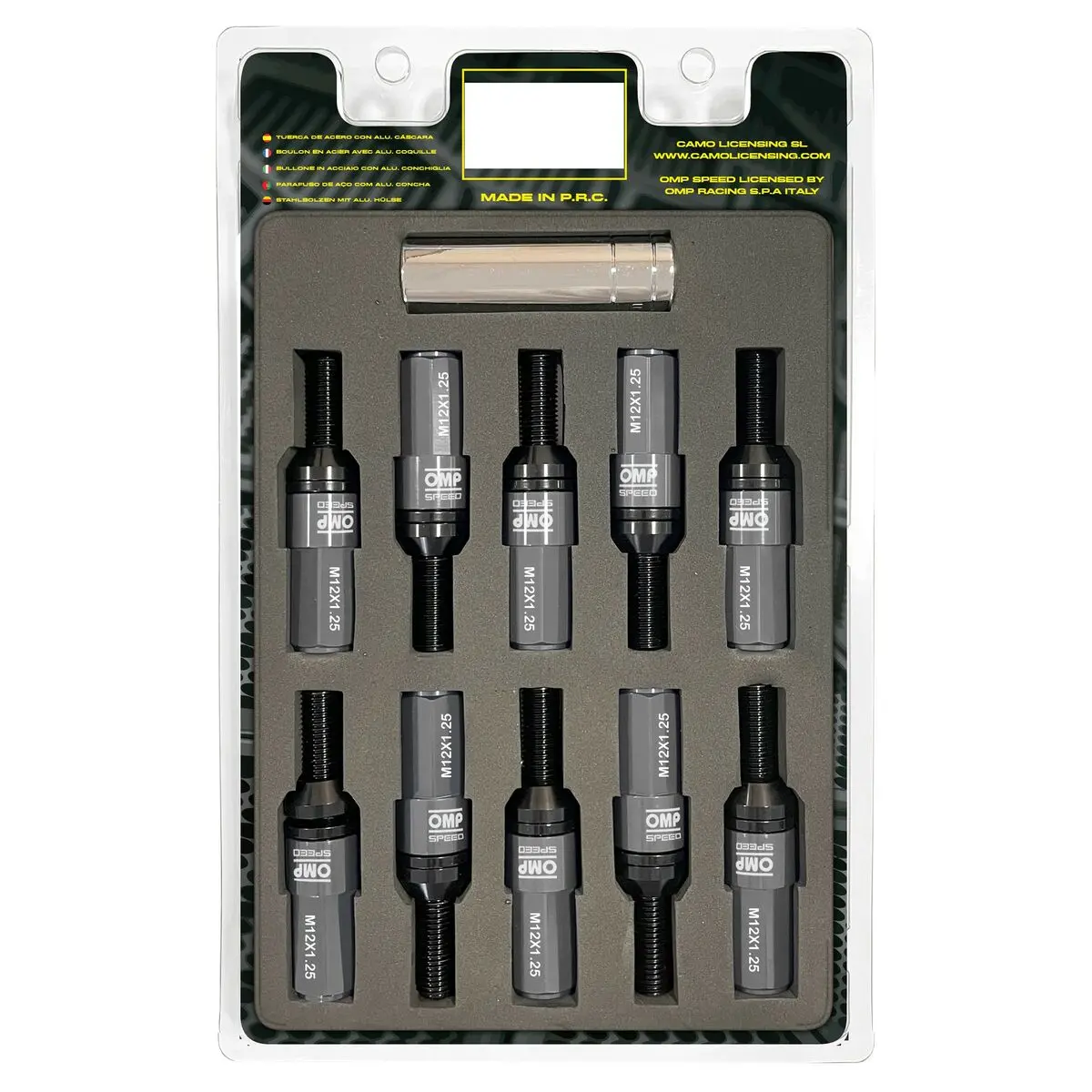 Kit De Parafusos Omp Omps09971202 28 Mm Prata M12 X 1,25 1